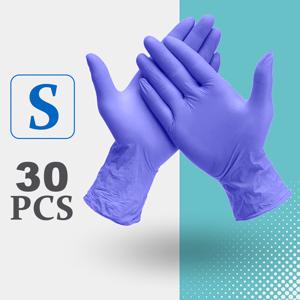 TEMU 파란색 보라색 니트릴 일회용 장갑, 무분말, 무라텍스, 고탄력, 양손 사용 가능, 가정용 청소, 주방 설거지, 욕실 청소, 펫 케어, 헤어살롱, 청소용 장갑