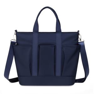 TEMU 셰필드 여성용 멀티포켓 컨버터블 숄더백 - 탈착식 스트랩, 내구성 나일론, 세탁기 사용 가능, 출퇴근, 여행, 쇼핑용 다중 지퍼 수납공간 (딥 스카이 블루, 그레이, 라벤더, 퍼플, 레드, 블랙), 지갑, 출퇴근 친화적 액세서리