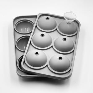 TEMU 실리콘 아이스 큐브 몰드 세트, 원형 아이스 볼 몰드 (원형 아이스 볼 6개), 재사용 가능, 쉽게 분리, 위스키, 차가운 음료 및 파티 용품용