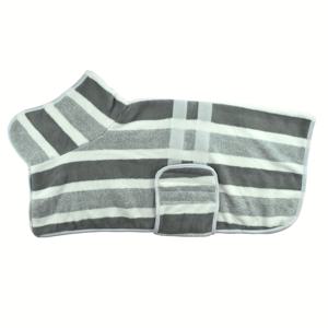 TEMU 속건성 강아지 목욕 가운, 수건 목욕 가운, 초흡수성 애완동물 로브, 초극세사 원단으로 제작된 조절 가능한 복부 스트랩 포함