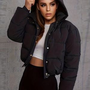 TEMU 디렉셔널 패션 캐주얼 가을 겨울용 따뜻한 패딩 보온 두꺼운 후드 자켓