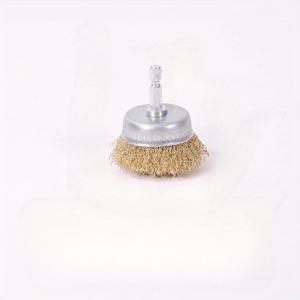 TEMU 6각 핸들 특징의 다용도 드릴 와이어 브러시 싱글 세트 - 녹 제거, 금속 마감 및 표면 처리에 적합한 튼튼한 탄소강