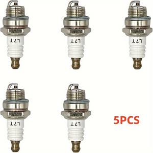 TEMU 5/10팩 BPMR7A L7T 스파크 플러그 (BM6A, RCJ6Y, RCJ7Y, WSR5F 호환) - 33CC 43CC 47CC 49CC 52CC 2행정 엔진, 체인소우, 잔디깎기, 트리머, 블로워, 및 유사한 야외 장비용 헤비듀티 금속 점화 플러그