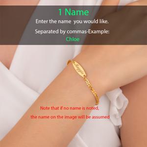 TEMU 맞춤형 개인화 바 이름 팔찌, 세련된 우아한 디자인 다용도, 18k 도금 스테인리스 스틸 맞춤형 바 이름 팔찌, 커플 크리스마스 선물, 여성 주얼리, 졸업 생일 선물