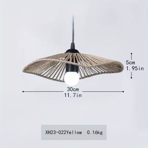 TEMU 새로운 중국 스타일의 종이 로프 갓, 게스트하우스, 레스토랑, 핫팟 식당에 적합, 창의적인 빈티지 목가 스타일의 갓