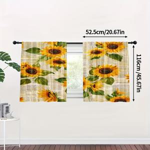 TEMU 디자인의 스타일 커튼 2개 세트. 폴리에스터 소재로 제작되었으며, 침실, 사무실, 주방, 거실 및 서재 등을 포함한 집을 꾸미기에 적합합니다. (봉 포함 안됨)