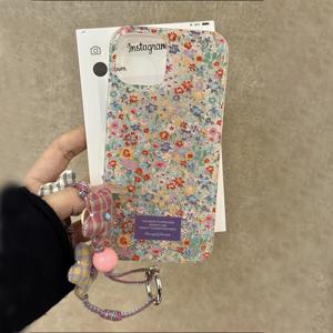 TEMU 아이폰 11 12 13 프로맥스용 반짝이는 투명 컬러 꽃 폰케이스 + 별 팔찌 세트