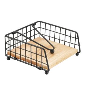 TEMU 1개 사각 냅킨 홀더, 나무 티슈 랙, 수직형 냅킨 디스펜서, 창의적인 티슈 홀더, 장식용 수납 선반, 주방, 식당 및 캠핑에 적합