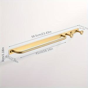 TEMU 304 라이트 럭셔리 스타일 블랙 골드 스테인리스 스틸 타월 랙 욕실 타월 싱글 로드 북유럽 스타일 창의적인 타월 랙