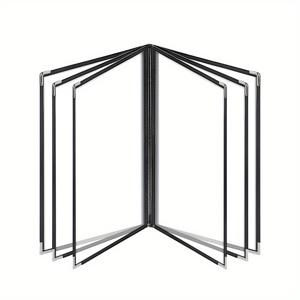 TEMU A4용 1/2/4/6/8/슬롯 싱글 더블 쓰리 패널 플라스틱 메뉴 홀더 투명 폴더 커버