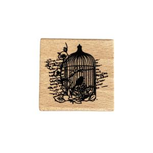 TEMU 1pc 나무 스탬프, 비행 새 패턴, DIY 및 인사 카드 제작에 적합합니다.