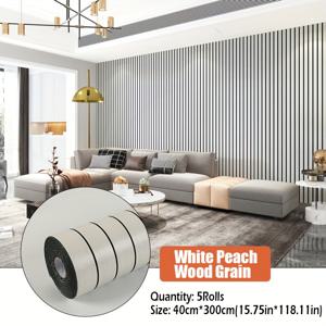 TEMU 두꺼운 3mm XPE 소재로 제작된 3D 벽지 5롤. 나무결 패턴이 특징이며, 이 자체 접착 롤은 벗겨내서 붙이는 것이 용이하여, 가정 장식에 적합하며, 천장, 파티션, 벽 및 바닥에 적용할 수 있습니다.