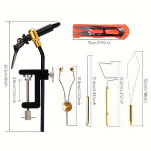 TEMU 6개 플라이 타이딩 도구 세트 (플라이 훅 제작용), 타이딩 플라이어 및 타이딩 포함, 매듭 묶기 및 라인 랩핑 도구 포함