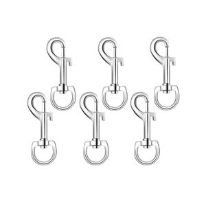 TEMU 볼트 스냅 및 회전 버클이 있는 원형 꼬리 P-고리 6개 세트, 강아지 클립, 가방용 하드웨어, 애완 동물 용품