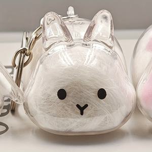 TEMU 1개 토끼 털 추모 캡슐, DIY 기념 펜던트 선물, 반려인을 위한 필수 추억 보관품, 귀여운 토끼 모양 밀폐 털 보관함과 매칭 향기 장식, 고투명 소재로 그림 그리기 가능, 토끼 애호가 및 반려동물 상실 애도를 위한 감동적인 선택, 감성 소비자를 위한 독점 제품, 디스플레이