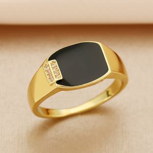 TEMU 고급 반지, 오일 드롭 반지, 스톤 반지, 남성용 반지, 18K 금도금 반지, 주얼리