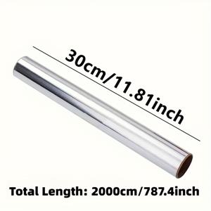 TEMU 두꺼운 알루미늄 호일 롤, 일회용 가정용 식품 보관, 2000cm/787.4인치, 바비큐, 베이킹 에어프라이어, 식품 포장 보관, 피크닉, 크리스마스, 가족 모임, 내구성 있는 포장지, 알루미늄 호일 주방용품