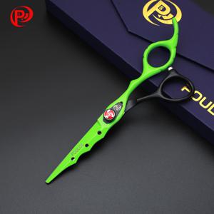 TEMU 일본 디자인 POULOS 듀얼블레이드 블랙 & 블루 전문가용 헤어 가위 - 440 고품질 스틸, 내구성과 날카로움, 고급 나노 레벨 날카로움, 손으로 연마된 장기 사용, 인체공학적 핸들로 편안한 그립, 모든 미용사와 스타일리스트에게 이상적, 패키징