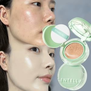 TEMU 센텔라 쿠션 파운데이션 진정·케어 성분 함유 민감 피부도 OK 윤광·물광 크림 피부 연출 땀 피지에 강하고 다크닝 적음