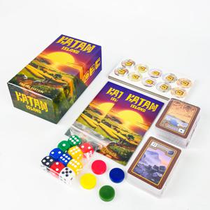 TEMU 카탄 아일랜드 전략 보드게임 - 2-4인용, 20분 파티 게임 (전략 & 블러핑) - 게임 나이트, 크리스마스 파티, 생일 선물용 클래식 (전략 카드 포함, 카드보드)