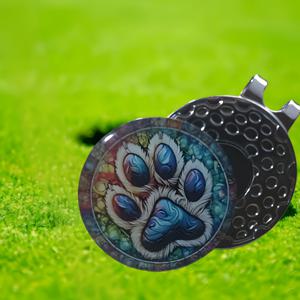 TEMU 미끄럼 방지 디자인의 에폭시 마커와 은색 베이스가 있는 골프 에폭시 모자 클립 세트, 고양이 발바닥 마커 포함. 골프 애호가를 위한 선물. 강력한 자기력으로 코스에서 빠르게 접근 가능. 카테고리: 골프 코스 액세서리 > 골프공 마커