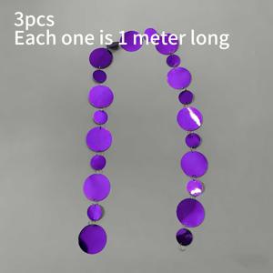 TEMU 3개 세트, 3미터, 118.11인치, 보라색, 반짝이는 드림 웨딩, PVC 스팽글 행잉 장식, 웨딩 현관 배경 장식, 방 파티션 커튼, 가족 파티 및 웨딩 축하 행사에 적합, 웨딩 장식, 연회 장식