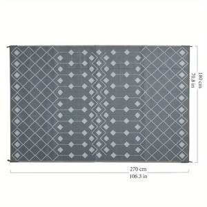 TEMU 1개, 양면 사용 가능한 폴리프로필렌 소재 야외 매트, 접이식 디자인, RV/파티오/캠핑/피크닉용, 가볍고 휴대하기 쉬운 봄/여름용