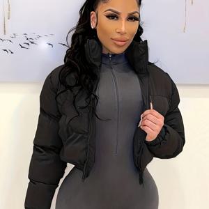 TEMU 가을/겨울 유럽 및 미국 스타일 여성용 짧은 재킷