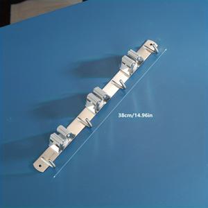 TEMU 헤비듀티 스테인리스 스틸 천장/벽걸이 빗자루 & 걸레 홀더 - 공간 절약형 선반 및 도구 정리대, 드릴 없이 설치 가능 (빗자루, 걸레, 쓰레받기, 솔 보관용) - 홈, 욕실에 이상적 (모던)