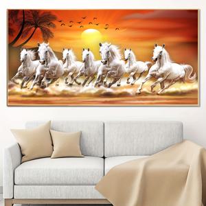 TEMU 2D 플랫, 2D 플랫, 움직이는 말들의 모임을 그린 1개 벽걸이 액자, 홈 데코에 완벽합니다. 친구와 가족을 위한 훌륭한 생일 선물이며, 거실, 침실, 사무실에 적합합니다.