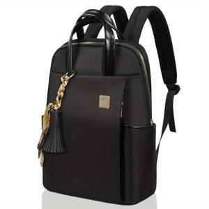 TEMU 여성용 노트북 백팩, 15.6인치, 경량 슬림 비즈니스 패셔너블 오피스 토트백, 나일론 백팩