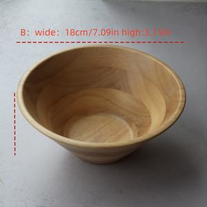 TEMU 정교한 원목 샐러드 볼, 야외 캠핑 모임용 볼, 고품질 나무 수프 볼, 우아한 나무 식기, 밥그릇, 수프 그릇, 일상용 조리 도구, 수제 광택, 두꺼운 벽체 볼, 세척 용이하고 내구성 우수