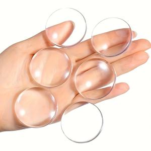 TEMU 6개 도어 스톱 벽 보호대 - 벽 스크린 도어 핸들 범퍼 보호대, 강력한 자가 접착, 부드럽고 투명한 홈 오피스 충격 흡수