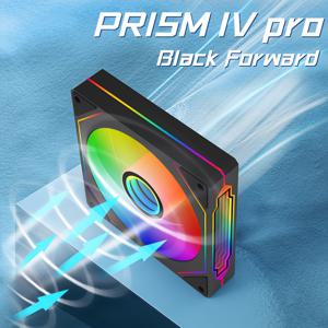 TEMU PRISM IV PRO 120mm 5V 3 PIN ARGB 쿨링 팬 (메인보드 동기화, 속도 조절, 12V 4 PIN PWM 제어 기능 포함), 라디에이터, CPU 쿨러, 컴퓨터 케이스용. 무한경 기능, 1650 RPM 작동, 65 CFM 유량.