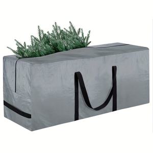 TEMU 야외 가구용 크리스마스 트리 보관 가방, 뒷면에 은 코팅된 210D 옥스포드 천으로 제작된 방진 선물 가방