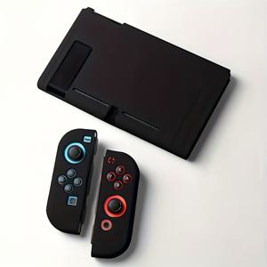 TEMU 닌텐도 스위치용 슬림 블랙 TPU 소프트 케이스 - 전체 커버리지, 방지 스크래치 보호 쉘