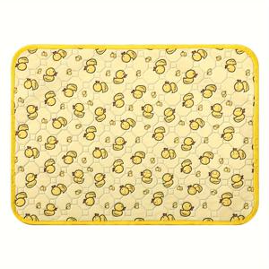 TEMU 작은 노란 오리, 빨 수 있는 재사용 가능 애완 동물 배변 패드, 애완 동물 훈련 매트, 가정용 매트. 흡수성, 빠른 건조, 누수 방지, 미끄럼 방지, 모든 크기의 애완 동물에 적합, 가구 보호, 소파 쿠션 및 여행용 다양한 용도
