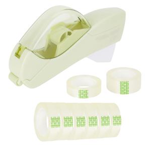 TEMU 자동 테이프 디스펜서, 테이프 건 2롤 포함, 한 손으로 사용 가능, 자동 절단으로 안전하고 편리함을 보장, 선물 포장에 이상적이며 가정 및 사무실에서 사용하기에 적합, 녹색