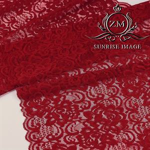 TEMU 1개 생생한 부드러운 탄성 원단 레이스 리본 네트 스트레치 레이스 트림 30CM / 11.8IN 폭 재봉 의류 속옷 팬티 수제 공예 재료 속이 빈 꽃무늬 신축성 있는 레이스 테이프 가정 의류 장식 추가