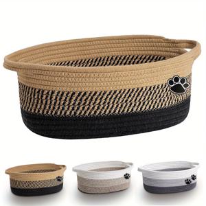 TEMU 수납용 선반 바구니, 강아지 장난감 바구니 소형 선물 바스켓, 강아지 고양이 수납 바스켓, 기저귀·타월 보관용 바스켓, 12