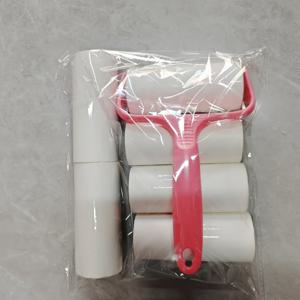 TEMU 손잡이 1개 + 교체용 롤 6개, 종이 360매, 보푸라기 제거 브러시 손으로 뜯는 롤러 브러시 의류 보풀 제거기, 의류, 카펫, 자동차 시트에 적합, 튼튼한 손잡이, 전원 불필요