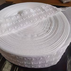 TEMU 1 롤 화이트 커튼 그롬메트 테이프, 393.7 인치 길이 x 2.95 인치 폭, 전통 스타일 폴리에스터 창문 드라퍼리 그롬메트 테이프, 커튼 헤드용, 샤워 커튼 액세서리, 가정 장식 창문 트리트먼트