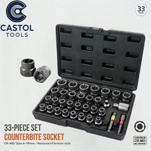 TEMU 보관 케이스 포함 33개 볼트 익스트랙터 및 너트 제거 공구 세트 – 고하중 범용 볼트 및 너트 제거 공구, 녹슨, 벗겨진, 손상된 볼트에 적합, 자동차 수리, 차고 유지보수, 자동차 정비공, 주택 개조, DIY 프로젝트에 이상적