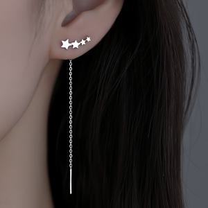 TEMU 알레르기 방지 스테인리스 스틸 별 태슬 귀걸이, 편안한 착용감, 섬세하고 다재다능함, 쉬운 착용감과 우아함, 패셔너블한 한국 스타일 드레이프 여성용 귀걸이 및 주얼리, 또는 파티용 선물로 적합