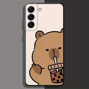 TEMU 삼성 갤럭시 A21s A22 A23 A24 A25 A31 A32 A33 A34 A35 A41 A42 A51 A52 A52s A53 A54 A55 A71 A72 A26 A36 A56용 카피바라 귀여운 폰 케이스 커버