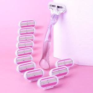 TEMU 여성용 3중 레이어 스테인리스 스틸 안전 면도기 | 재사용 가능, 클래식 스타일, 일반 피부에 적합, 브랜드: I GUETTA