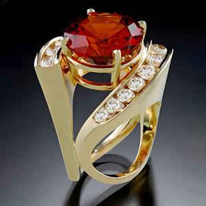 TEMU 18K 금도금 여성용 웨딩 또는 약혼 구리 반지, 우아한 레드 합성 보석이 돋보이는 패셔너블하고 고급스러운 디자인, 연회, 파티, 결혼식에 완벽한 선택