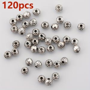 TEMU 240개/120개 사면 캐릭터 소형 구멍 스페이서 비즈, 4mm 원형 루즈 스페이서 비즈, 입체 도트 패턴, 속이 빈 직선 구멍 비즈, 브레이슬릿, 목걸이 및 의류 장식용 뜨개질 및 주얼리 제작에 적합