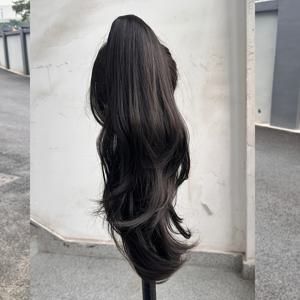 TEMU 여성을 위한 우아한 물결 Ponytail 연장, 23인치 합성 헤어 액세서리 (바디 웨이브, 드로스트링 포니테일, 더블 클립 홀더, 풀 레이어 디자인), 모든 여성에게 적합한 다용도 헤어피스, 불붙, 긴머리 포니테일가발, 포니테일 가발 집게핀, 머리가발, 묶음머리 가발집게, 긴머리 가발