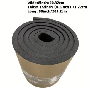 TEMU 새로운 접착식 두꺼운 차고 가드, 고품질 클로로프렌 고무 폼 보호대 - 다기능 해양 폼 패드 - 벽 보호용, 주차 보조 및 도어 범퍼 패딩, 충격 방지, 단열 DIY 프로젝트에 이상적 - 블랙